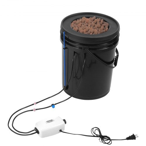 DWC Hydroponics Grow System Deep Water Culture with Top Drip 1 Bucket 5Gal