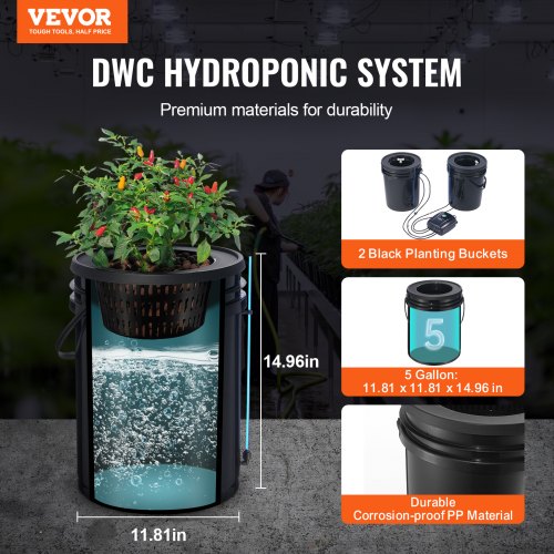 DWC Hydroponics Grow System Hydroponic Growing System with Top Drip Kit