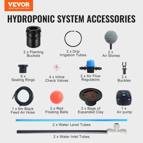 DWC Hydroponics Grow System Hydroponic Growing System with Top Drip Kit