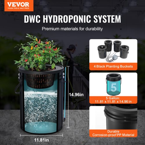 DWC Hydroponics Grow System Hydroponic Growing System with Top Drip Kit