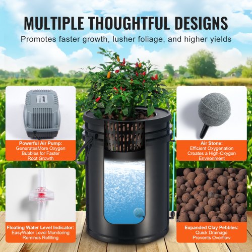 DWC Hydroponics Grow System Hydroponic Growing System with Top Drip Kit
