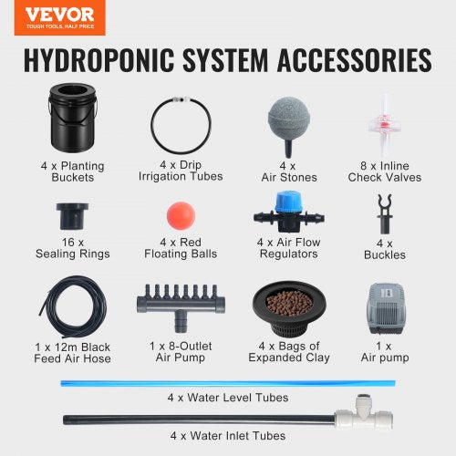 DWC Hydroponics Grow System Hydroponic Growing System with Top Drip Kit