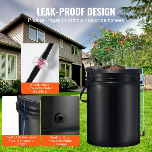 DWC Hydroponic System 5 Gallon 4 Buckets Deep Water Culture Growing