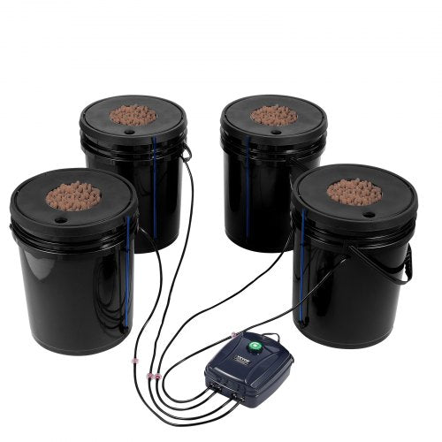 DWC Hydroponic System 5 Gallon 4 Buckets Deep Water Culture Growing