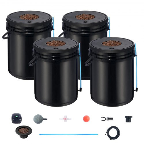 DWC Hydroponic System 5 Gallon 4 Buckets Deep Water Culture Growing