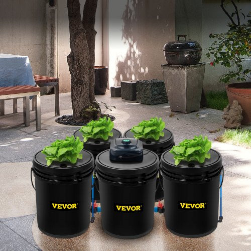 DWC Hydroponic System 5 Gallon 5 Buckets Deep Water Culture Growing