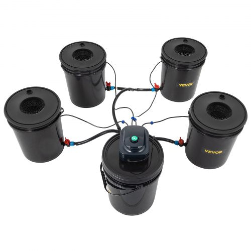DWC Hydroponic System 5 Gallon 5 Buckets Deep Water Culture Growing