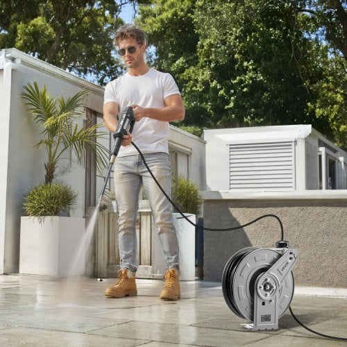 Pressure Washer Hose Reel 65 ft x 14 inch Retractable Power HeavyDuty