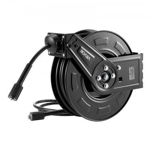 Pressure Washer Hose Reel 60 ft x 14 inch Retractable Power HeavyDuty
