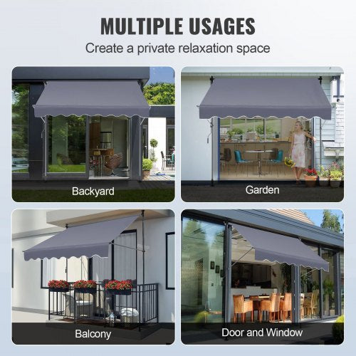 Manual Retractable Awning 118 Outdoor Retractable Patio Awning Sunshade