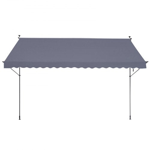 178 x 47 Patio Awning Retractable Awning Sunshade Shelter with Manual