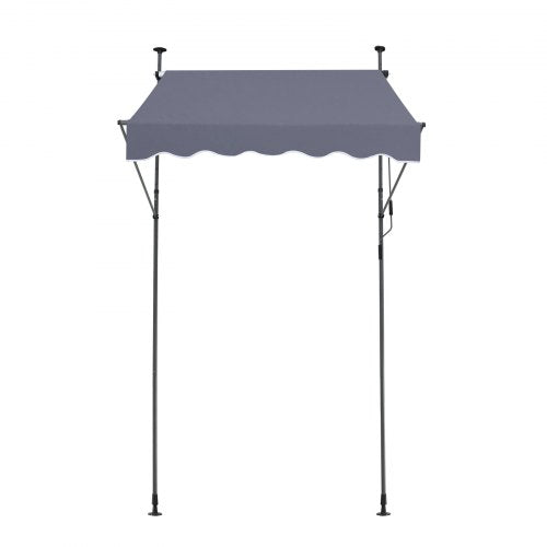 59 x 47 Patio Awning Retractable Awning Sunshade Shelter with Manual Crank