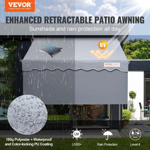 Manual Retractable Awning 78 Outdoor Retractable Patio Awning Sunshade