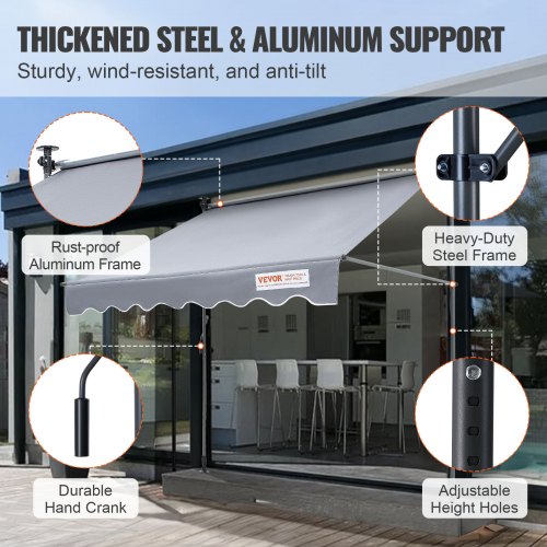 Manual Retractable Awning 78 Outdoor Retractable Patio Awning Sunshade
