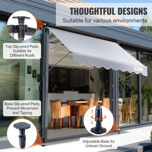 Manual Retractable Awning 78 Outdoor Retractable Patio Awning Sunshade