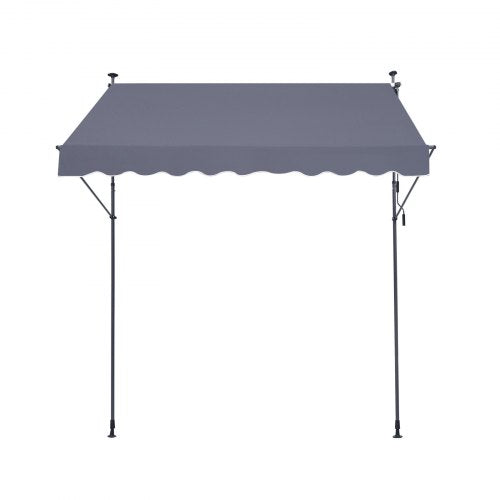 98 x 47 Patio Awning Retractable Awning Sunshade Shelter with Manual Crank