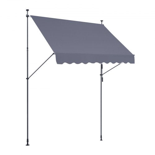 98 x 47 Patio Awning Retractable Awning Sunshade Shelter with Manual Crank