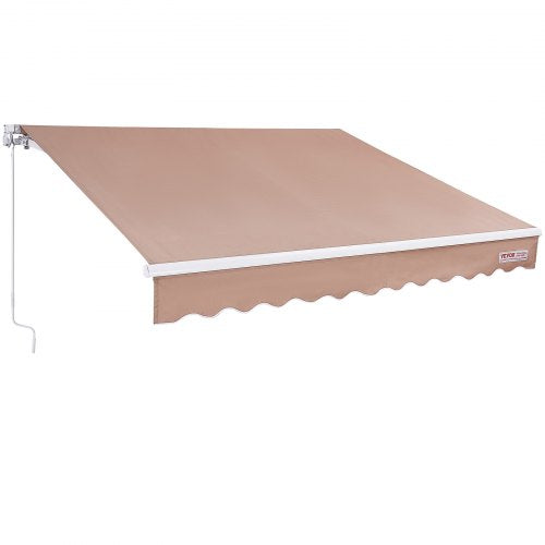 Manual Retractable Awning 12 x 10 ft Outdoor Patio Awning Retractable Sun