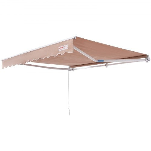 Manual Retractable Awning 12 x 10 ft Outdoor Patio Awning Retractable Sun