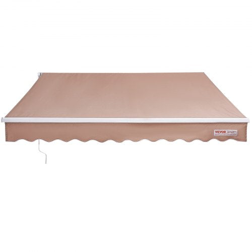 Manual Retractable Awning 12 x 10 ft Outdoor Patio Awning Retractable Sun