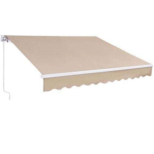Manual Retractable Awning 8 x 7 ft Outdoor Patio Awning Retractable Sun