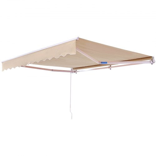 Manual Retractable Awning 8 x 7 ft Outdoor Patio Awning Retractable Sun