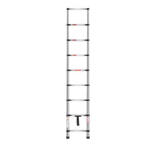 Telescoping Ladder 8.5ft Stainless Steel Lightweight Extension Ladder