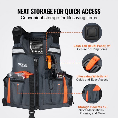 Life Vest for Watersports PFD Life Jacket with Waterproof Nylon 110N