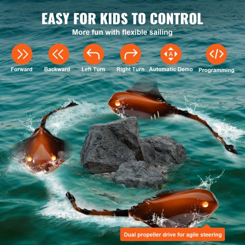 Remote Control Manta Ray Toy 24GHz High Simulation Robot Manta Ray with Light