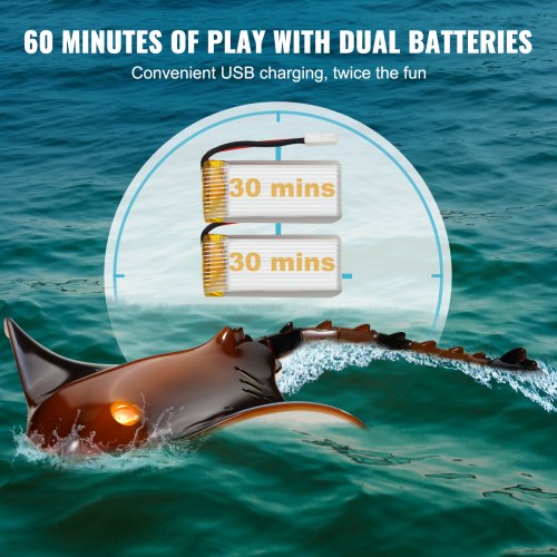 Remote Control Manta Ray Toy 24GHz High Simulation Robot Manta Ray with Light