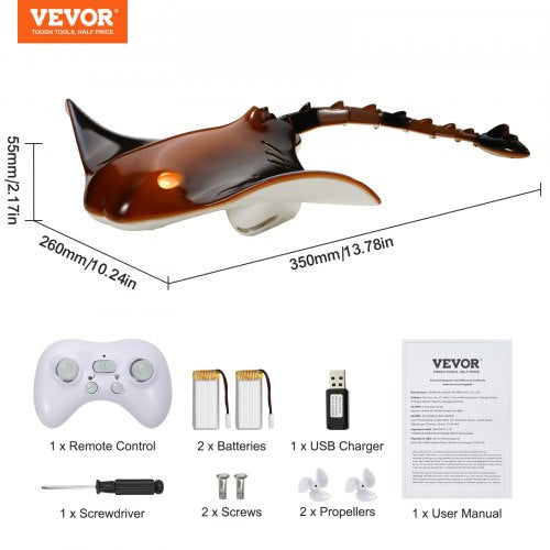 Remote Control Manta Ray Toy 24GHz High Simulation Robot Manta Ray with Light