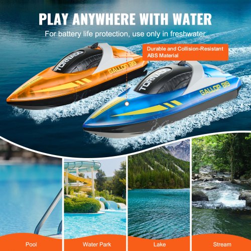 RC Boat 2 Pack 24GHz 12 kmh Remote Control Boat for Pools Lakes