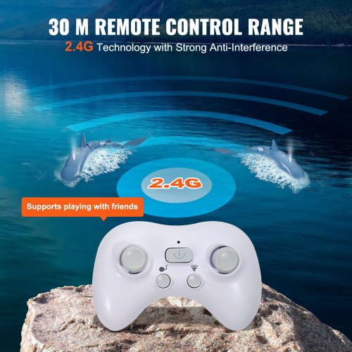Remote Control Shark Toy 24GHz High Simulation Shark RC Boat for Swimming