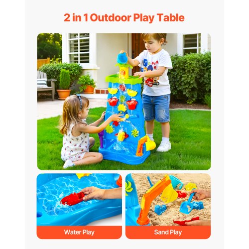 Sand and Water Table for Toddlers DoubleSided Kids Activity Waterfall