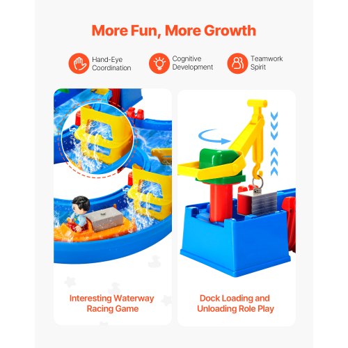 Water Table for Toddlers Kids Activity Play Waterway Outdoor Summer Water