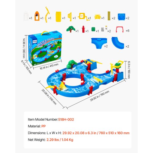 Water Table for Toddlers Kids Activity Play Waterway Outdoor Summer Water