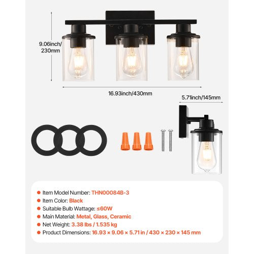 3Light Bathroom Light Fixtures Modern Vanity Light Fixture over Mirror