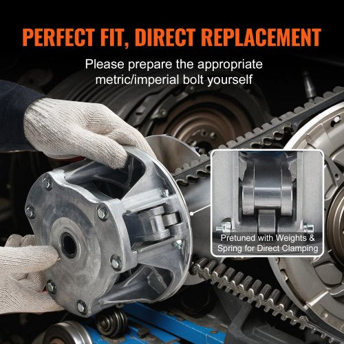 Primary Drive Clutch for Polaris Sportsman 500 4x4 1998-2005, Primary Clutch EBS Type with Weights and Springs, Dynamic Balancing Treatment, Replace# 1321706