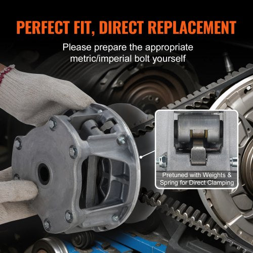 Primary Drive Clutch Fits for Polaris RZR 800 2010-2014, Polaris RANGER 800 2012-2017, Drive Clutch Assembly 1.16" Bore with Weights and Spring, Replace# 1322996