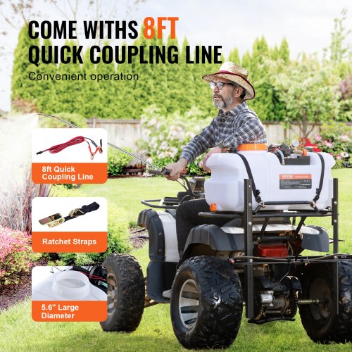 ATV Spot Sprayer 159 Gal60 L ATVUTV Broadcast Sprayer with A Nozzle