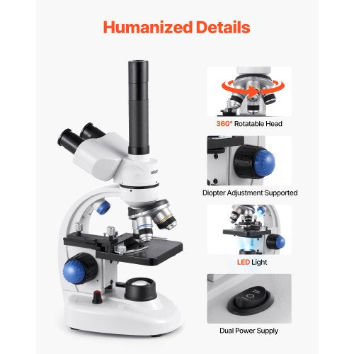 Trinocular Microscope 405000X Magnification Professional Compound