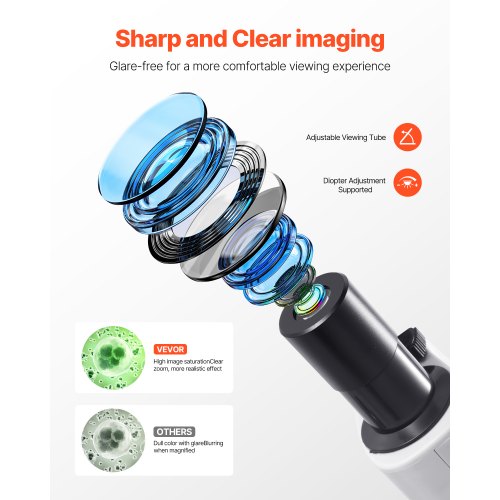 Compound Binocular Microscope 402000X Magnification Professional Compound