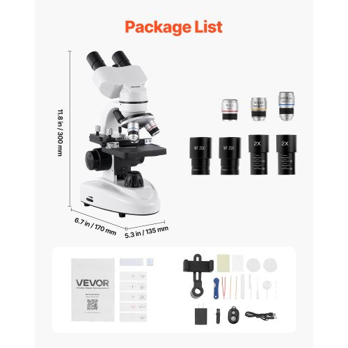 Compound Binocular Microscope 402000X Magnification Professional Compound