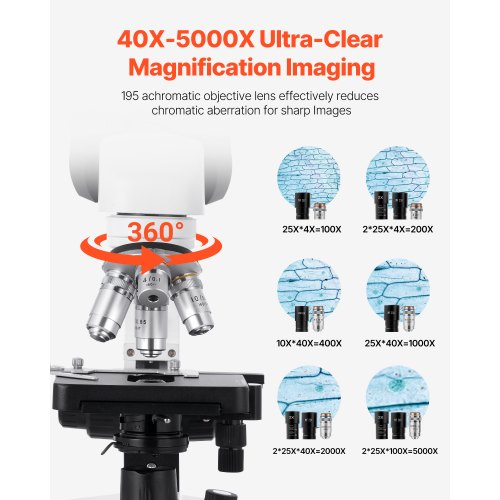 Binocular Microscope 405000X Magnification Professional Compound