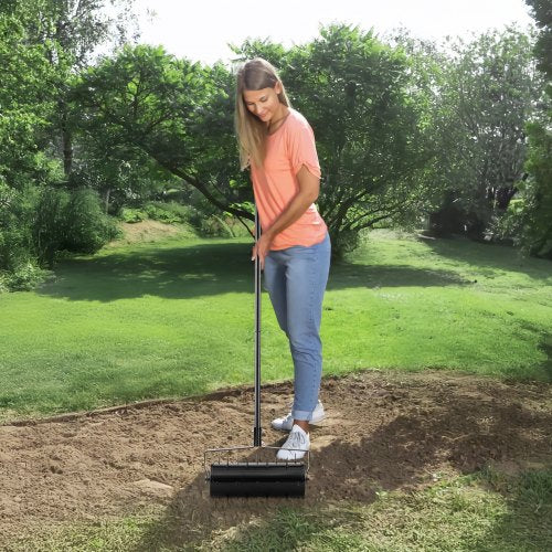 Rolling Lawn Aerator 18inch HeavyDuty Manual Rolling Aerator Lawn