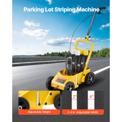 Striping Line Marking Machine 24 x 13 x 35.4 inch 4Wheel Heavy Duty