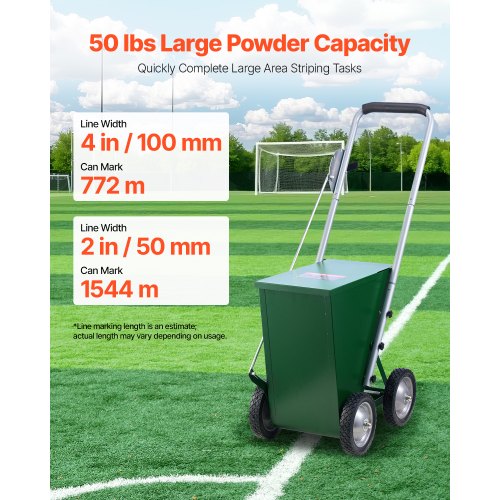 Dry Line Marker 4Wheel 2 or 4 in Lines Field Dry Line Chalker