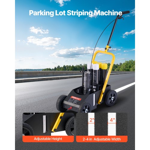 Striping Line Marking Machine 24 x 13 x 35.4 in 4Wheel Heavy Duty