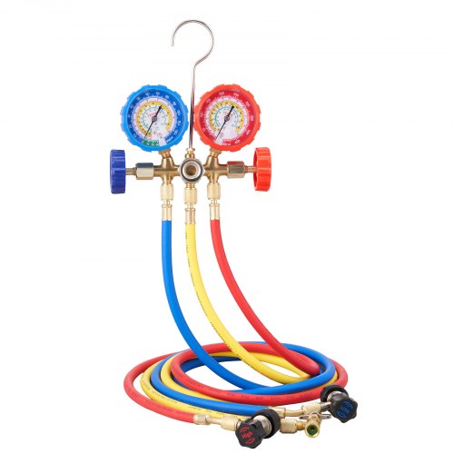 AC Gauge Set – 3 Way AC Manifold Gauge Set for R134A R22 R12 R502