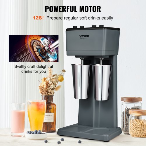 Milkshake Maker 375W x 2 Electric Milkshake Machine Double Heads Drink